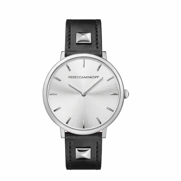 Rebecca Minkoff Accessories - Rebecca Minkoff Silver Tone Leather Studded Watch